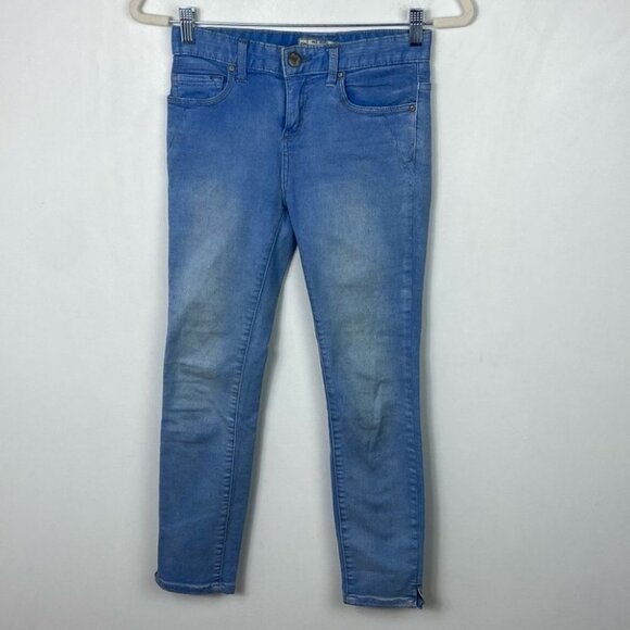 Free People High Rise Light Blue Skinny Jeans Size 24 Denim Zipper Fly Boho Jean - Picture 12 of 13